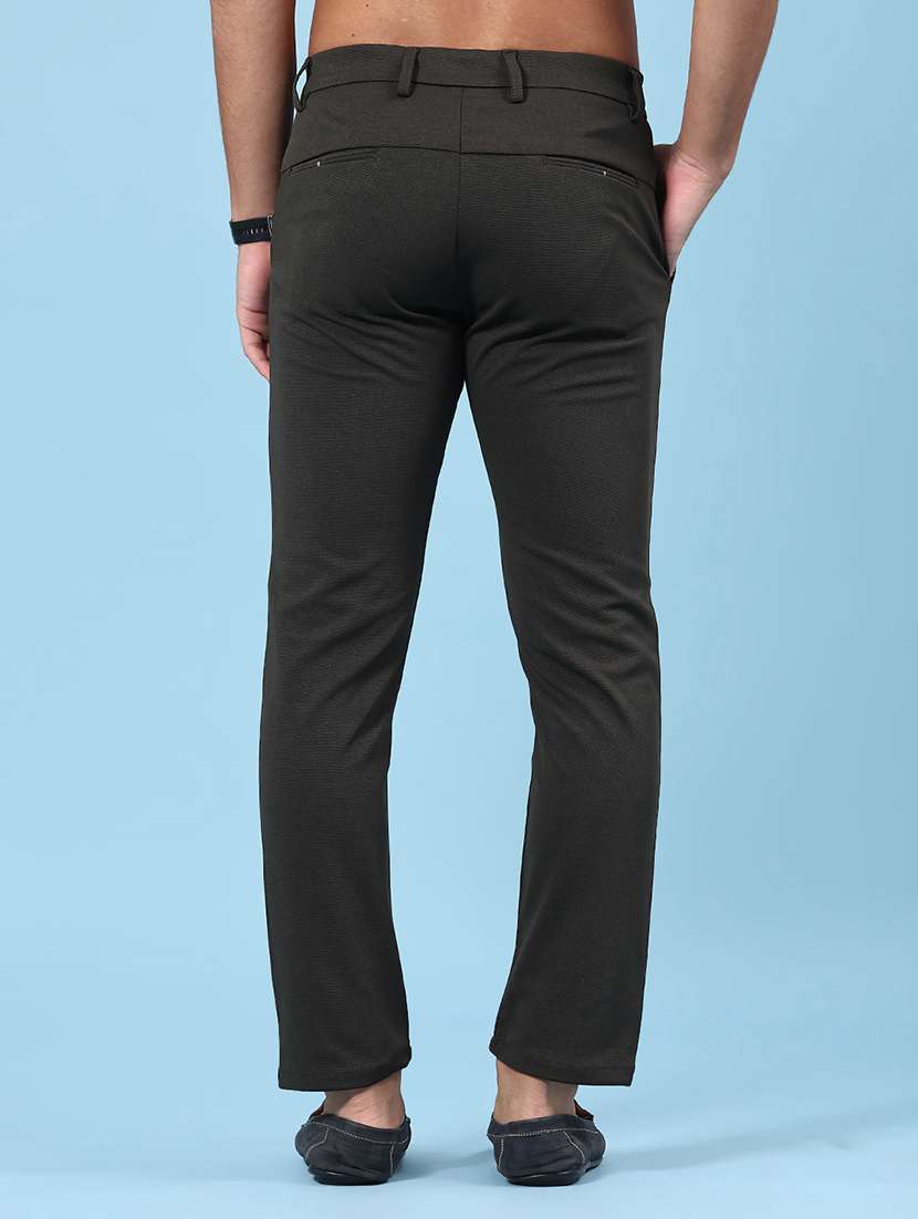 men solid mid rise chinos casual trouser - 22160208 -  Standard Image - 4