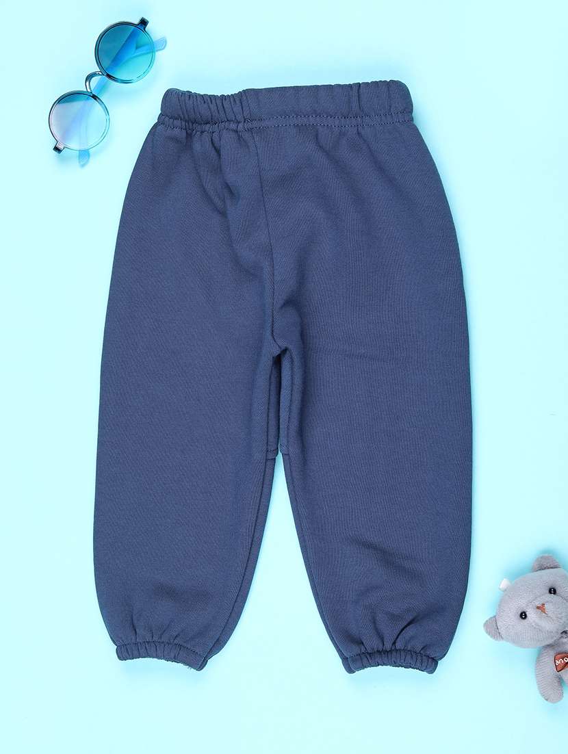 boys solid mid rise winterwear jogger - 22160222 -  Standard Image - 1