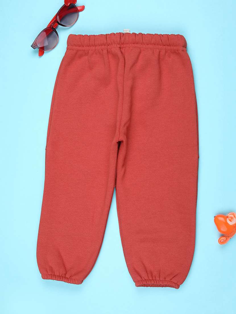 boys solid mid rise winterwear jogger - 22160224 -  Standard Image - 1
