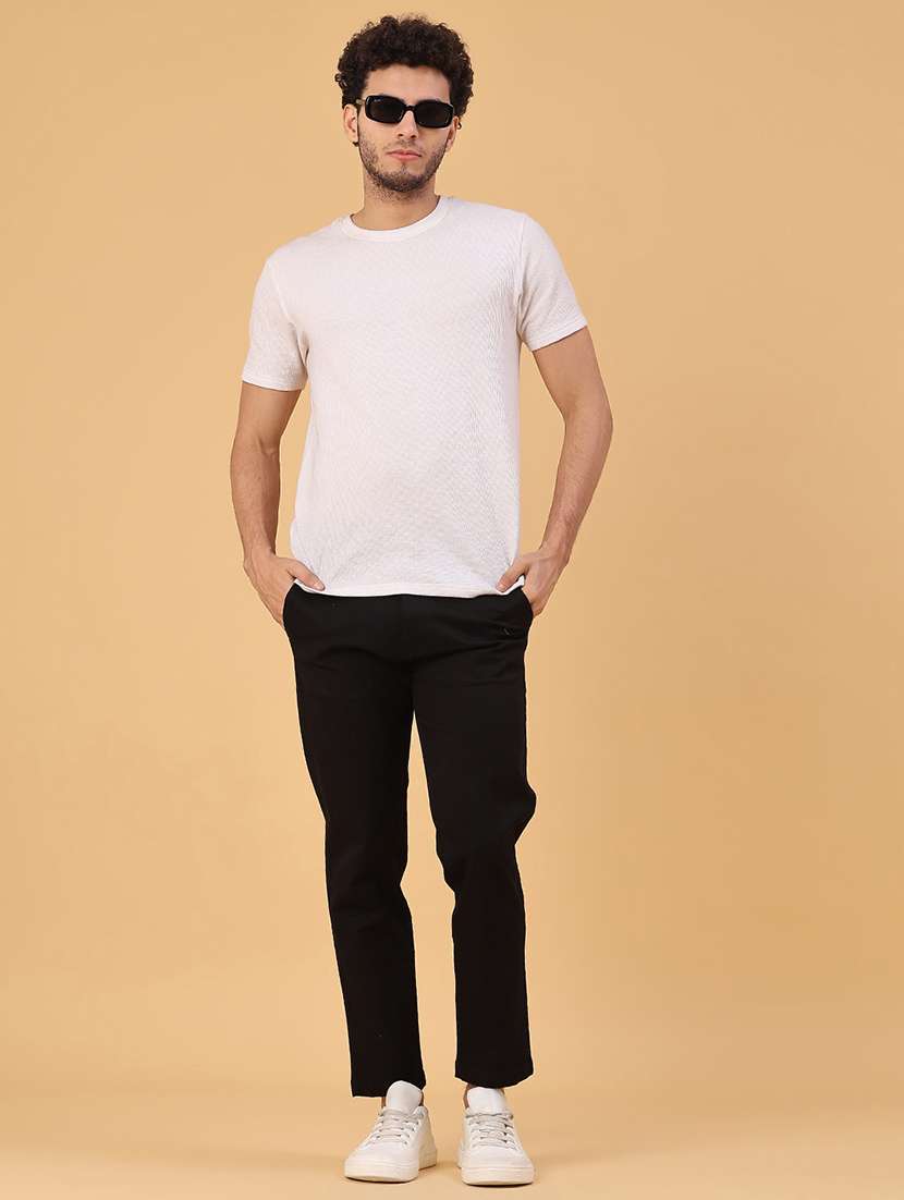 men solid mid rise casual chino - 22160255 -  Standard Image - 4