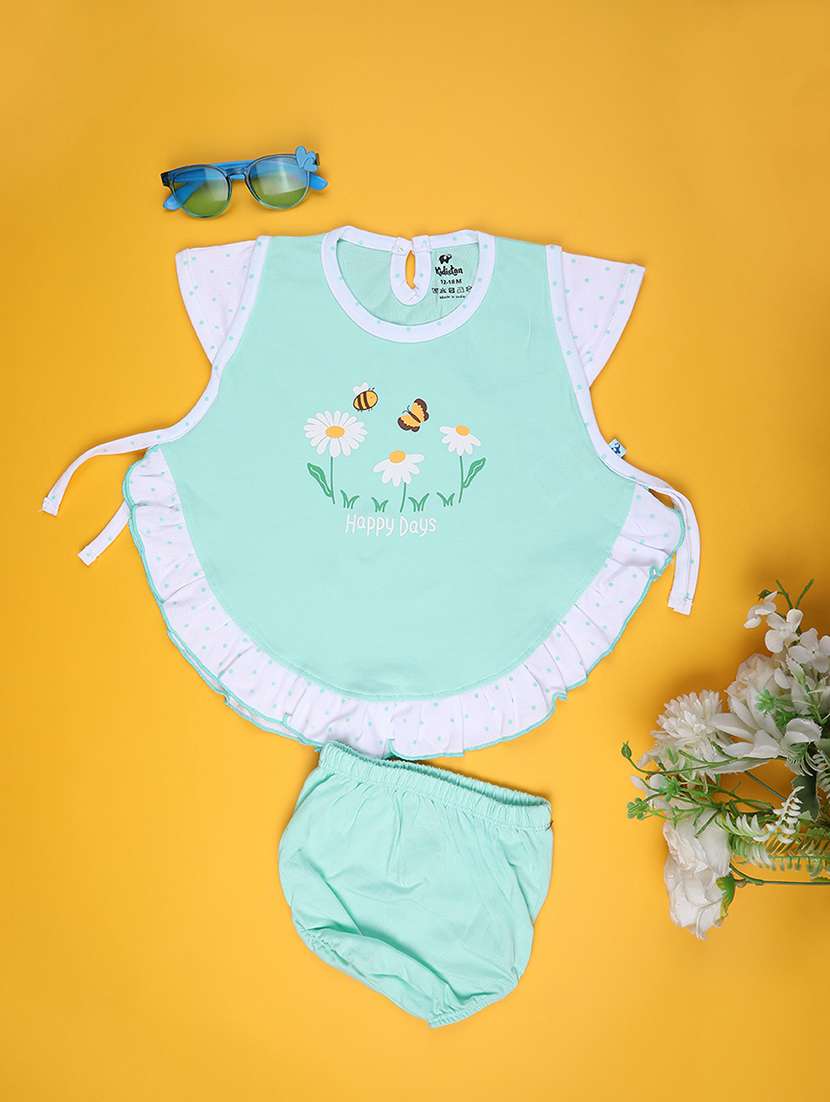 girls printed t-shirt and shorts set - 22160289 -  Standard Image - 1