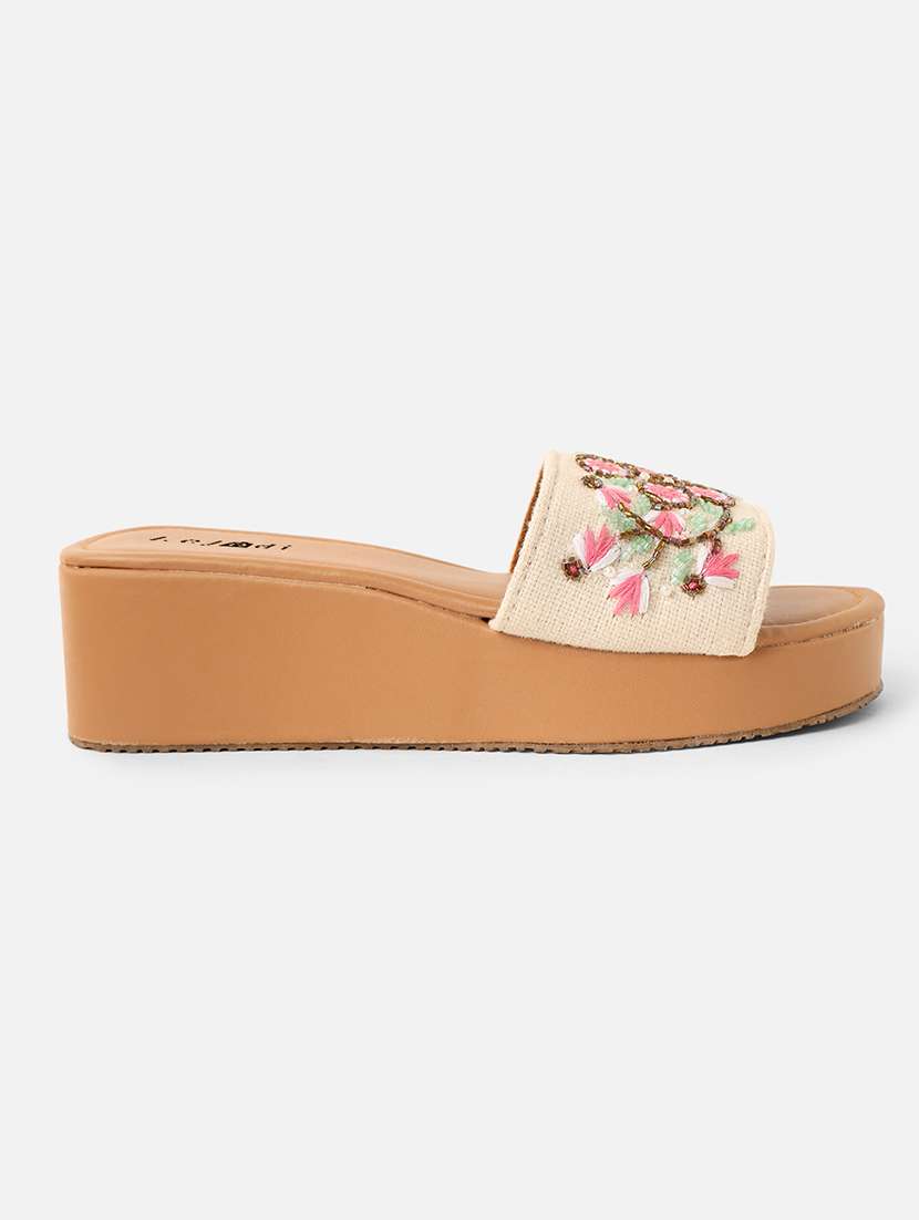women embroidered slip on sandal - 22160298 - Standard Image - 1