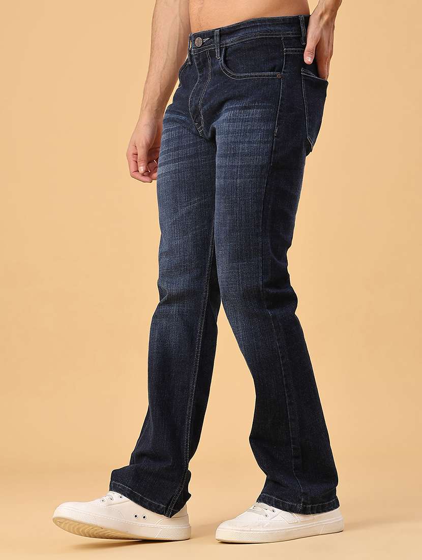 men washed mid rise full length bootcut jeans - 22160325 -  Standard Image - 1