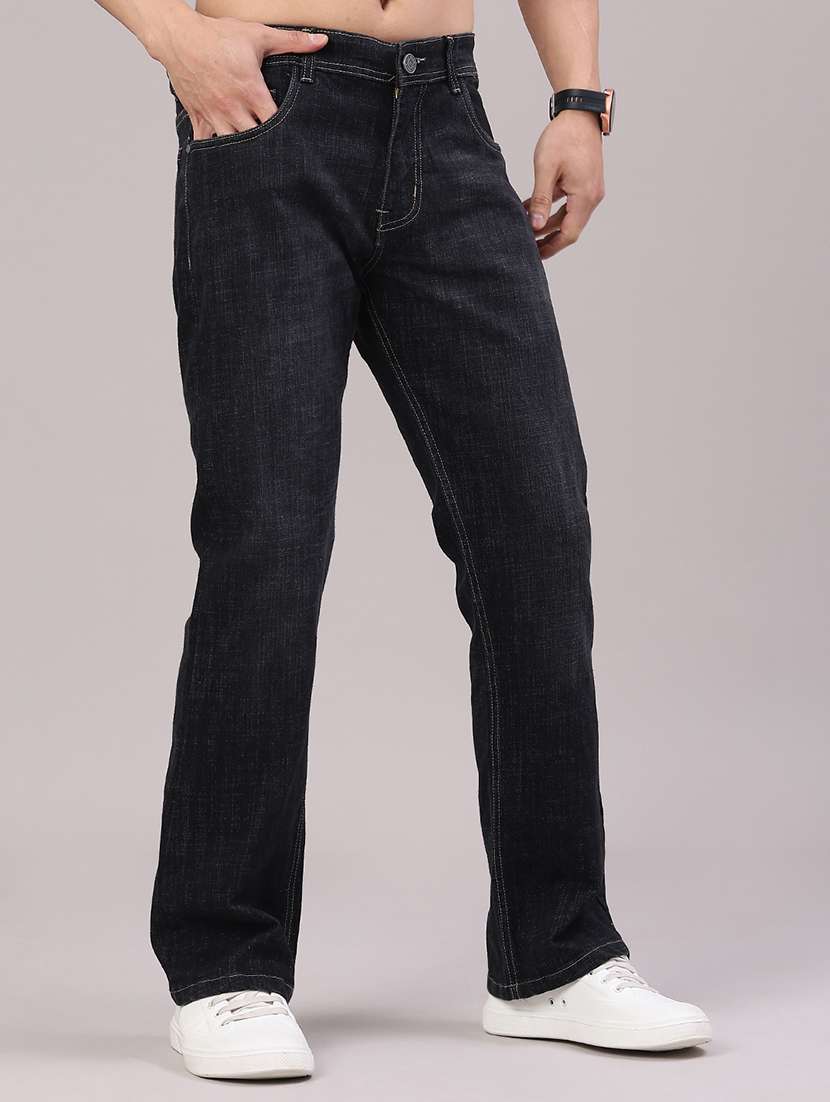 men washed mid rise full length bootcut jeans - 22160326 -  Standard Image - 1