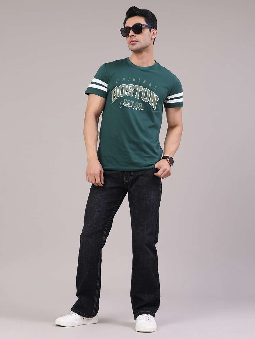 men washed mid rise full length bootcut jeans - 22160326 -  Standard Image - 4