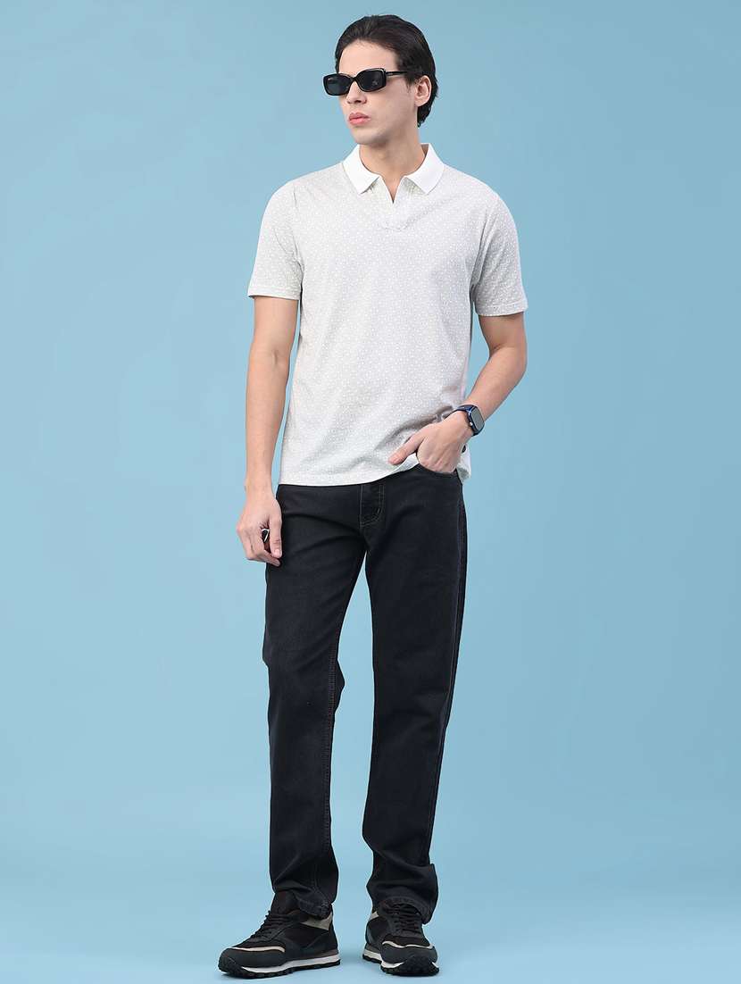 men plain mid rise full length tapered jeans - 22160351 -  Standard Image - 4
