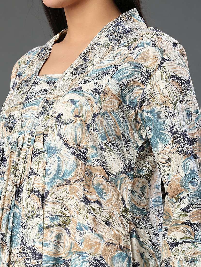 women printed kurta and pant with dupatta set - 22160401 -  Standard Image - 4