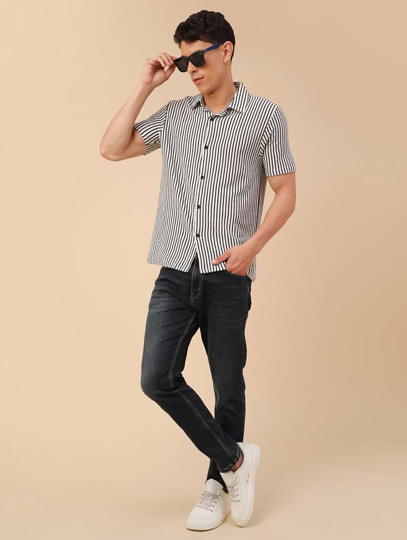 men white cotton casual shirt - 22160504 -  Standard Image - 4