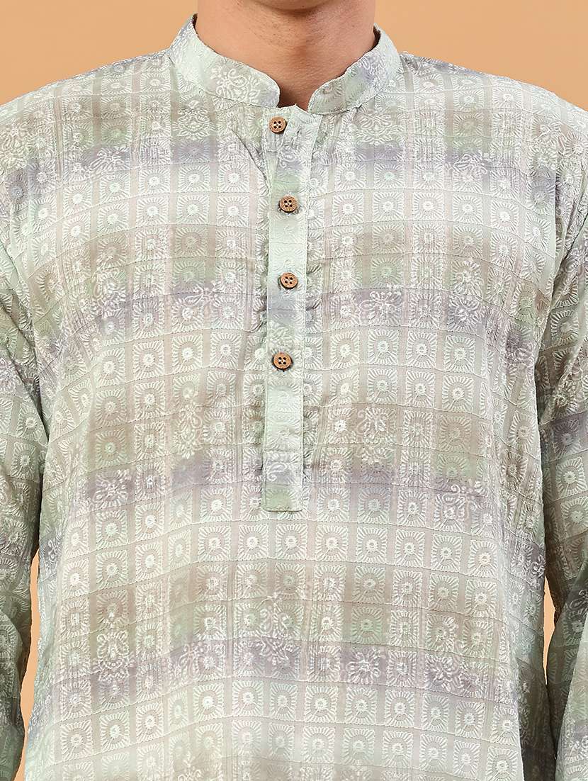 Green Kurta Pyjama Ethnic Wear Set - 22160506 -  Standard Image - 1