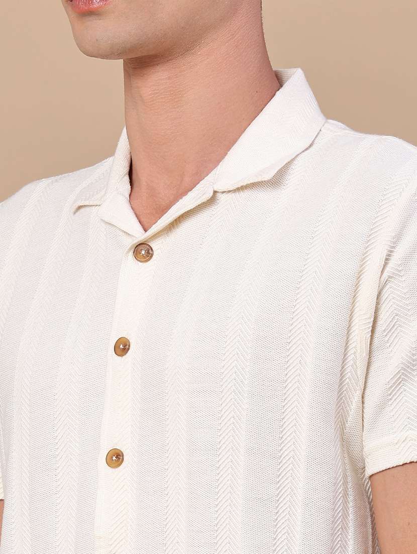 men self design short sleeve regular fit casual shirt - 22160576 -  Standard Image - 1