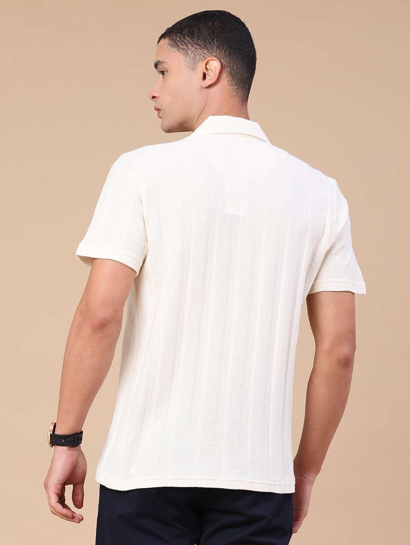 men self design short sleeve regular fit casual shirt - 22160576 -  Standard Image - 4