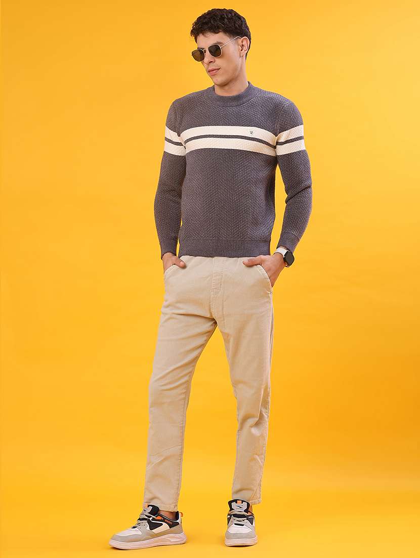 men self design long sleeve regular fit pullover  - 22160773 -  Standard Image - 4