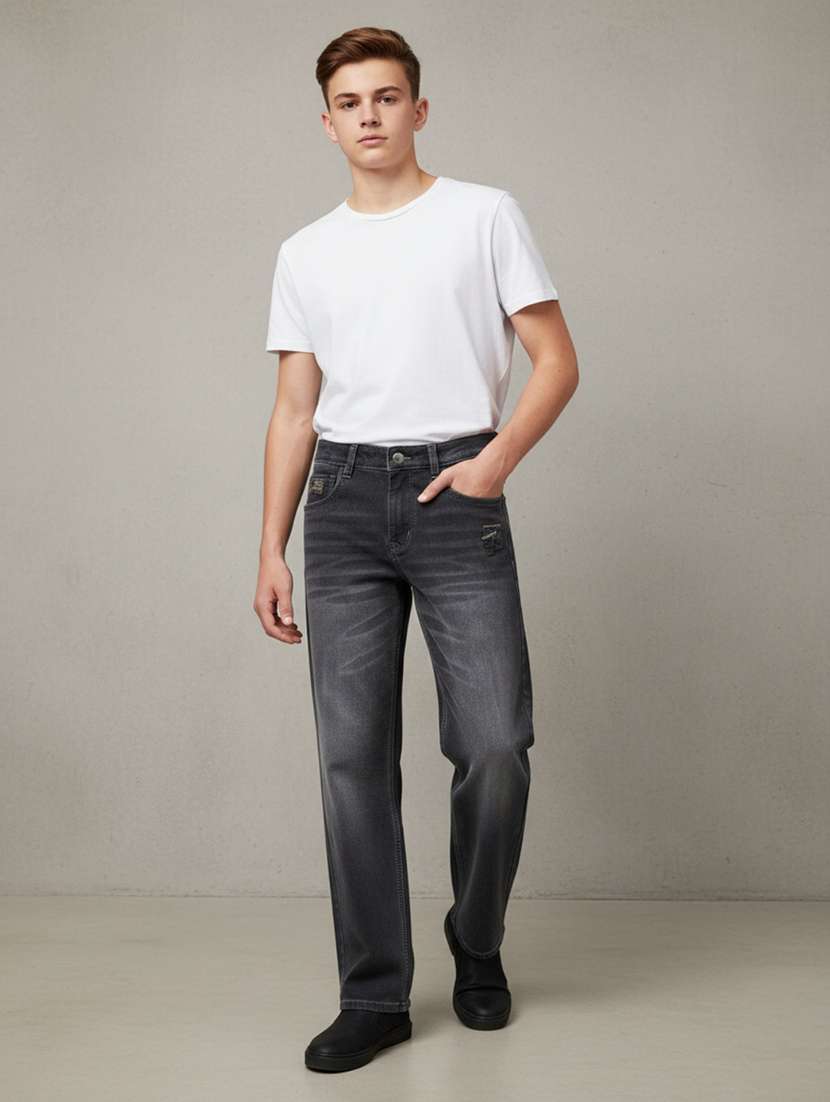 grey poly cotton jean - 22160826 -  Standard Image - 4