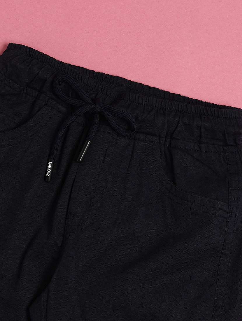 boys solid mid rise cargo - 22160828 -  Standard Image - 4