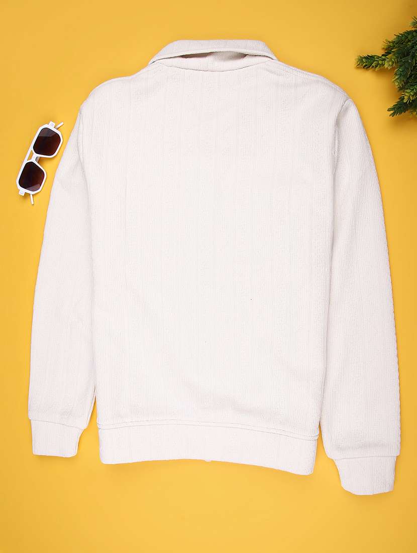 boys solid collared long sleeve shacket - 22160889 -  Standard Image - 1