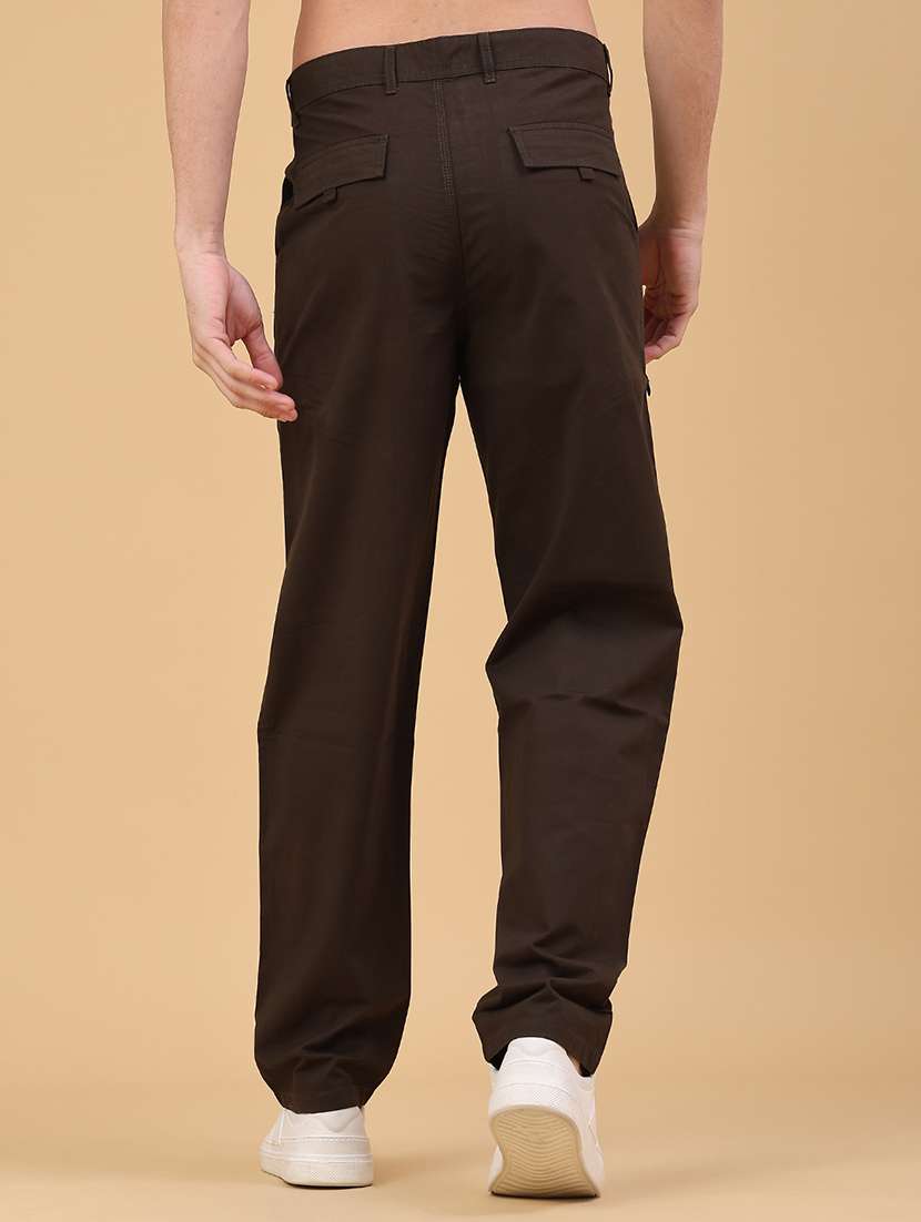 men solid mid rise cargo - 22160908 -  Standard Image - 4