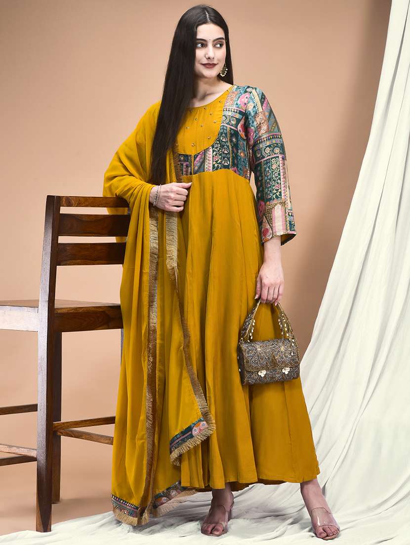 women embroidered long sleeve kurta dupatta set - 22161035 -  Standard Image - 4