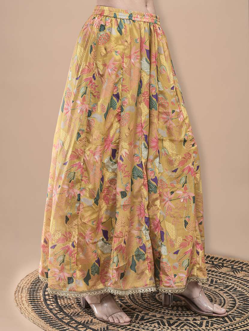 women floral printed three quarter sleeve kurta palazzo with dupatta set - 22161040 -  Standard Image - 4