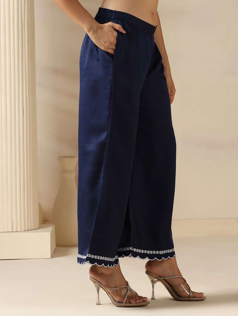 women embroidered three quarter sleeve kurta palazzo with dupatta set - 22161060 -  Standard Image - 4