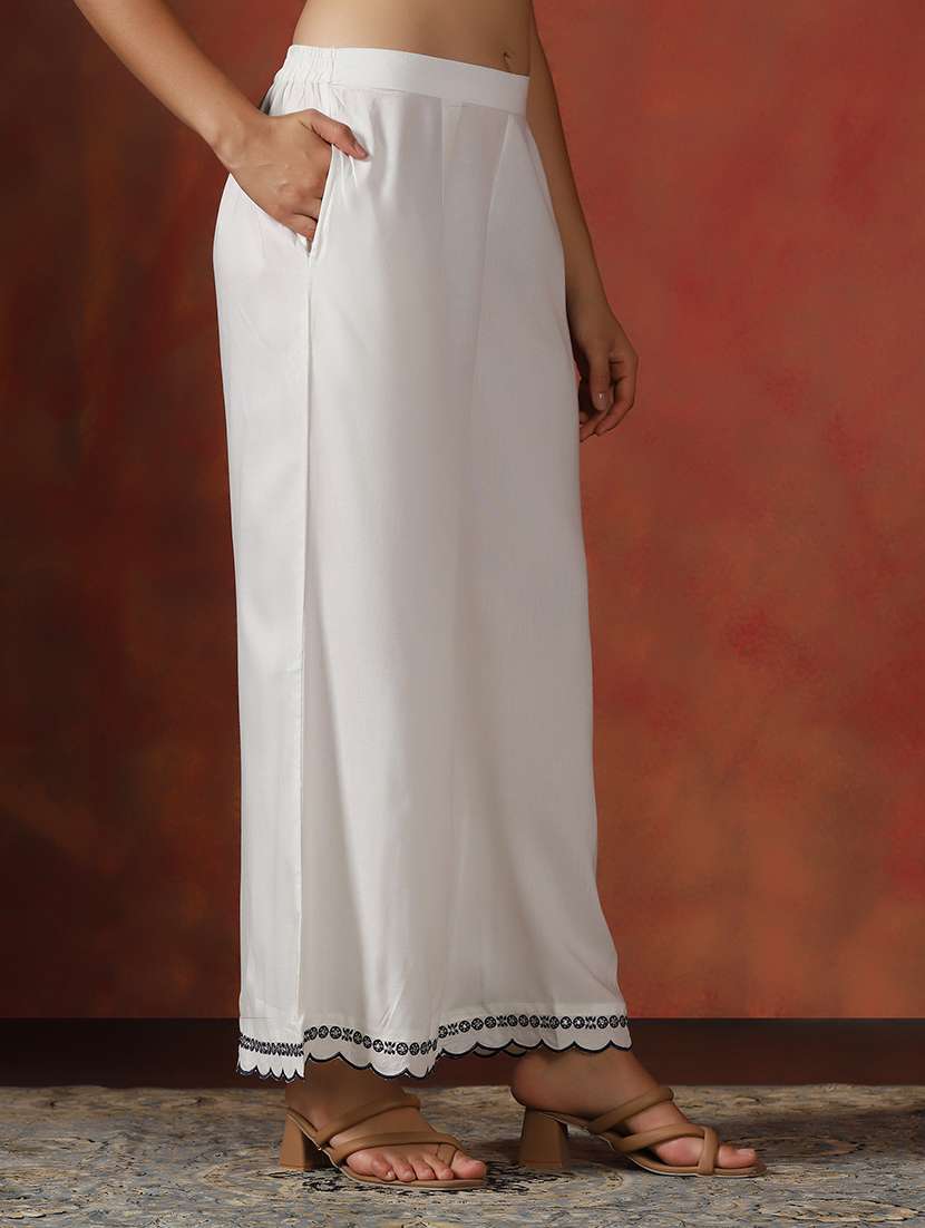 women embroidered three quarter sleeve kurta palazzo with dupatta set - 22161061 -  Standard Image - 4