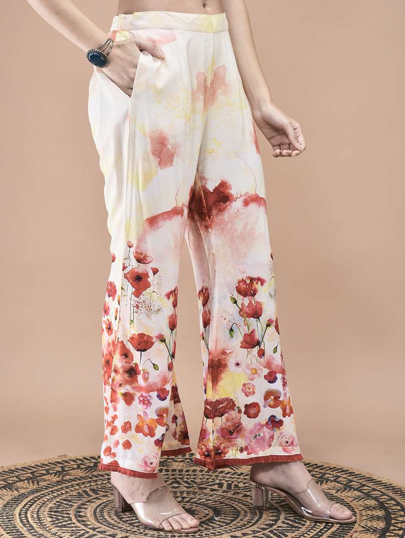 women printed three quarter sleeve kurta pant with dupatta set - 22161071 -  Standard Image - 4