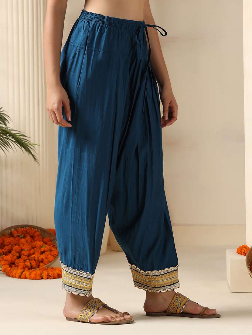 women embroidered three quarter sleeve kurta salwar with dupatta set - 22161078 -  Standard Image - 4