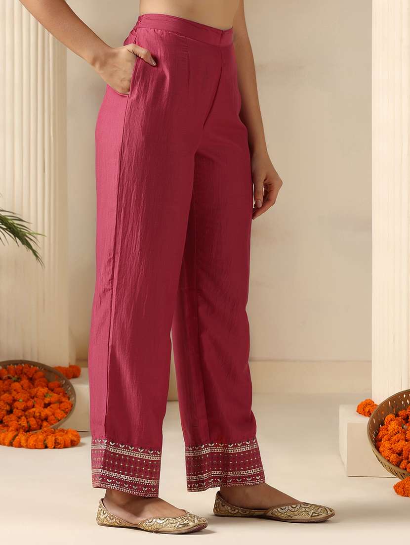 women printed three quarter sleeve kurta pant with dupatta set - 22161082 -  Standard Image - 4