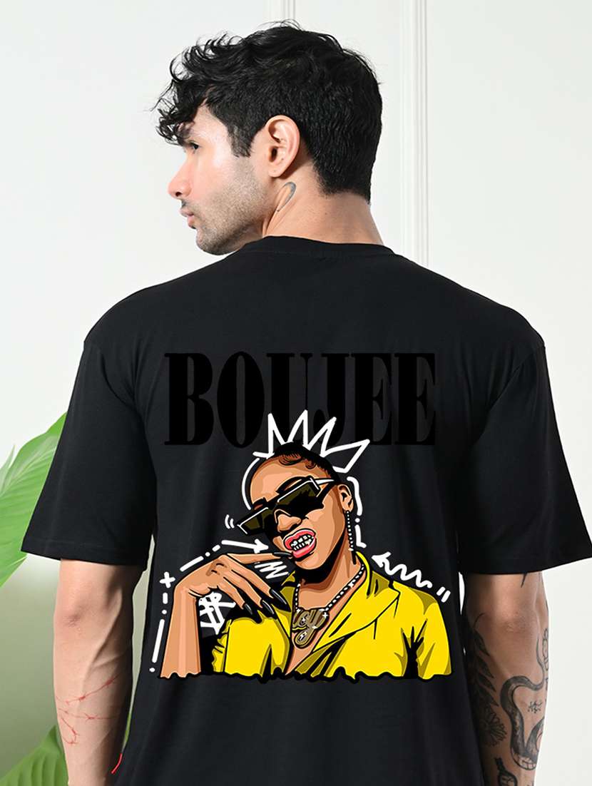 men front & back print short sleeve loose fit t-shirt - 22161112 -  Standard Image - 1