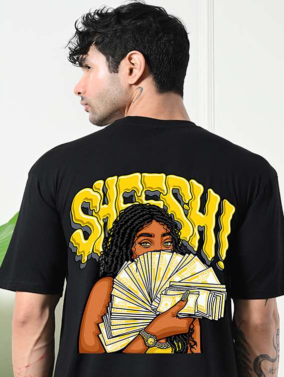 men front & back print short sleeve loose fit t-shirt - 22161114 -  Standard Image - 1