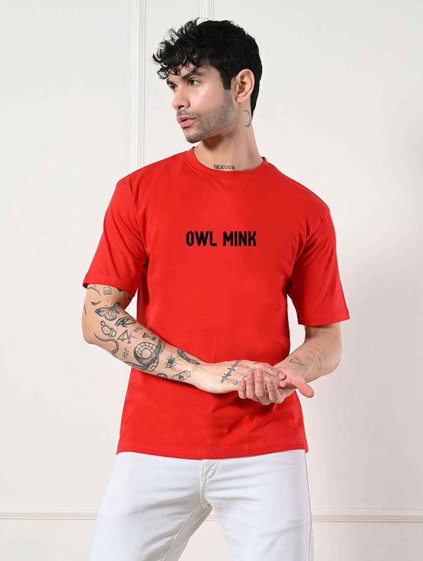 men front & back print short sleeve loose fit t-shirt - 22161118 -  Standard Image - 1