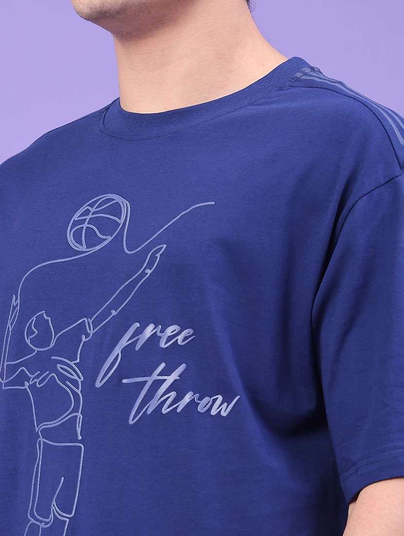 men printed short sleeve oversized t-shirt - 22161134 -  Standard Image - 4