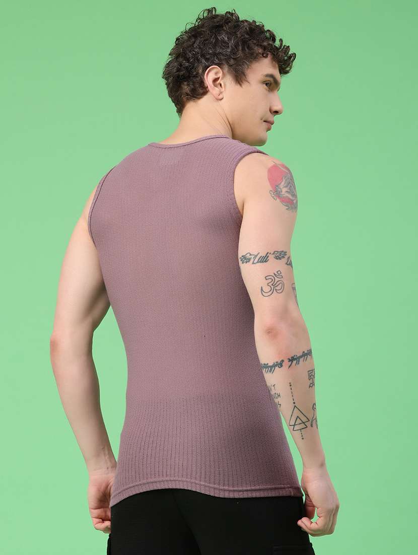 men printed sleeveless slim fit t-shirt - 22161147 -  Standard Image - 4