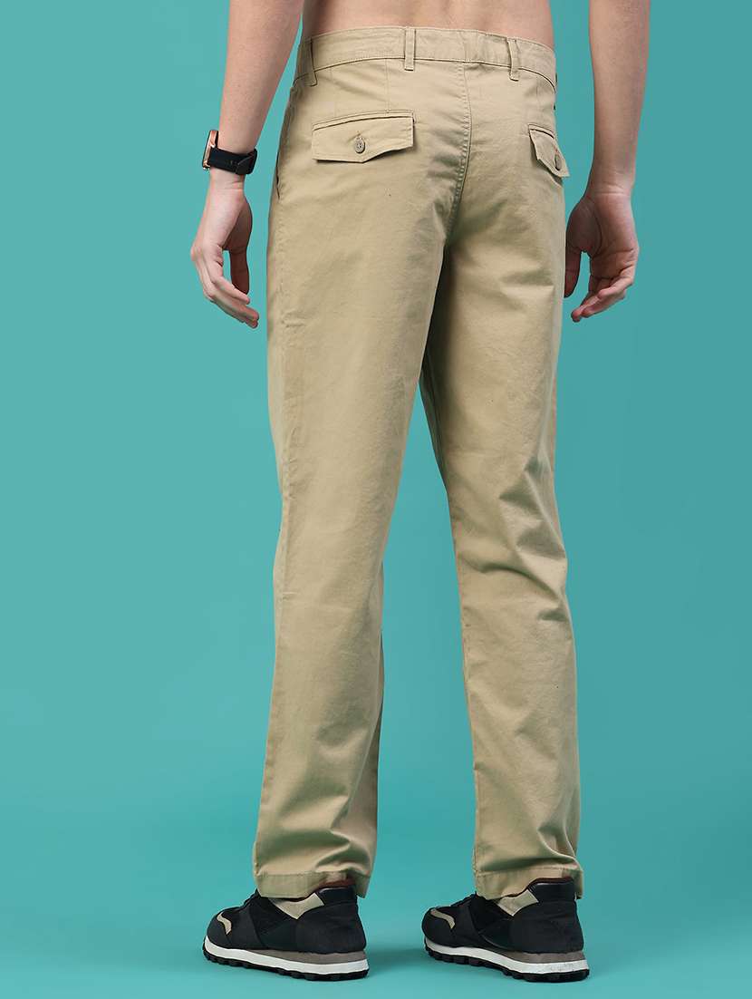 men solid mid rise pleated casual trouser - 22161317 -  Standard Image - 4