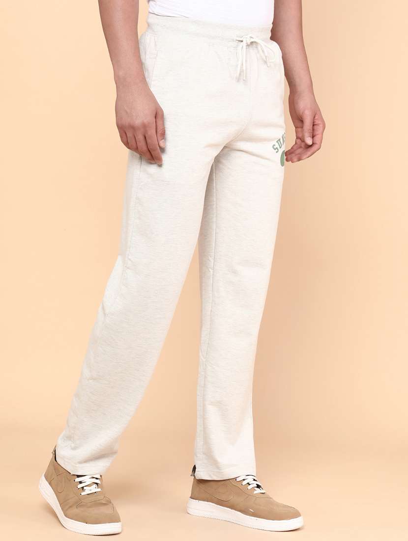 beige cotton  full length track pant - 22161537 -  Standard Image - 4