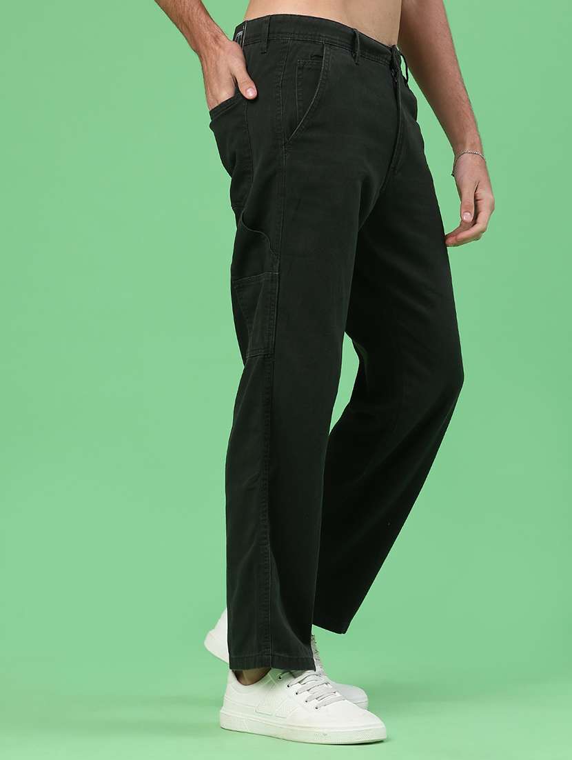 men solid mid rise regular fit cargo  - 22161554 -  Standard Image - 1