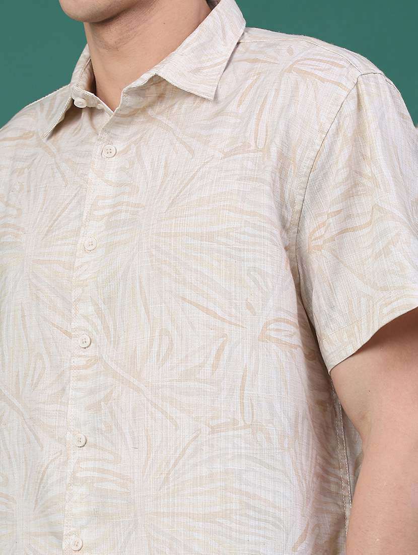 men printed short sleeve regular fit casual shirt - 22161601 -  Standard Image - 4