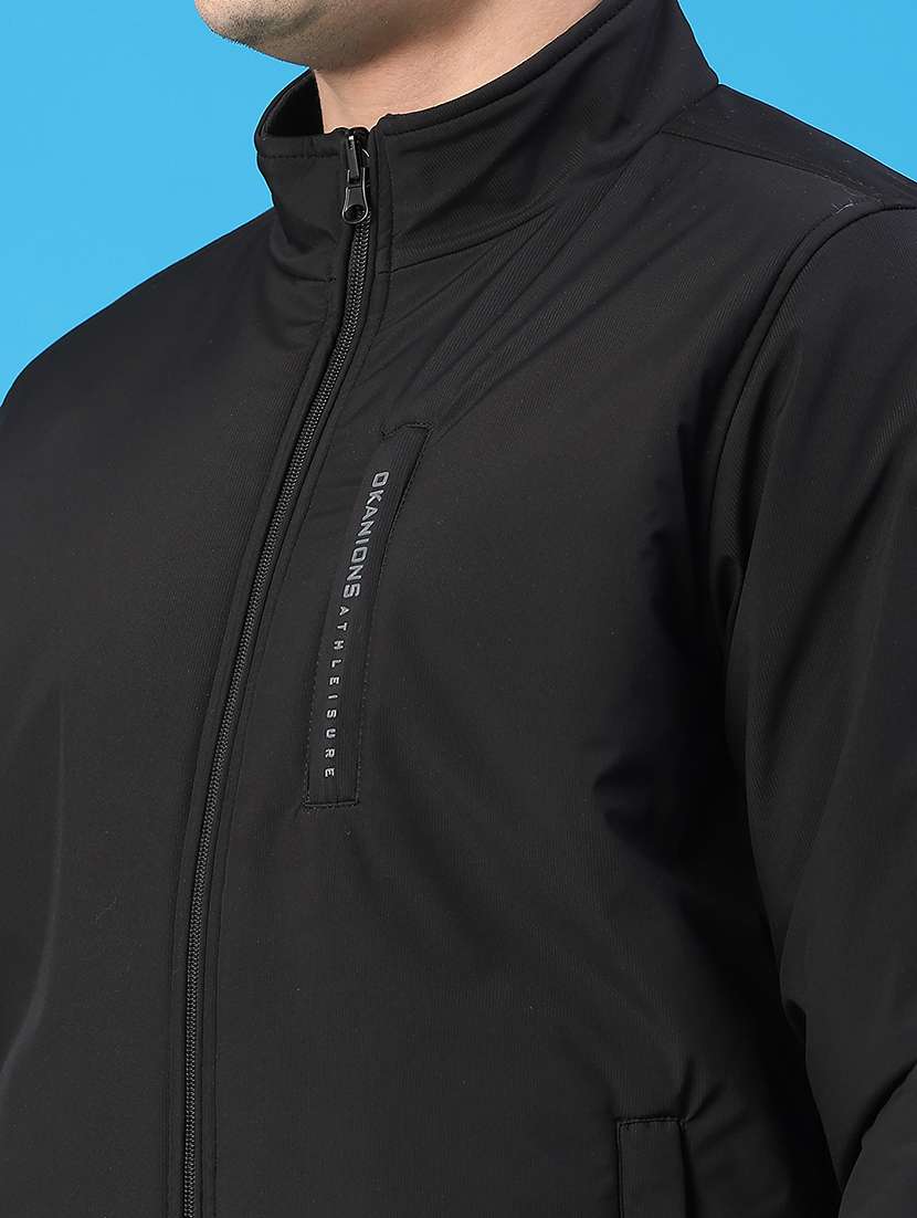 men solid long sleeve bomber jacket - 22161606 -  Standard Image - 4