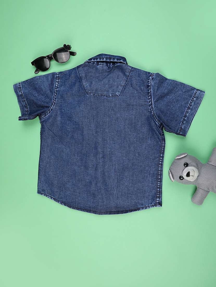 boys collared short sleeve shirt - 22161615 -  Standard Image - 1