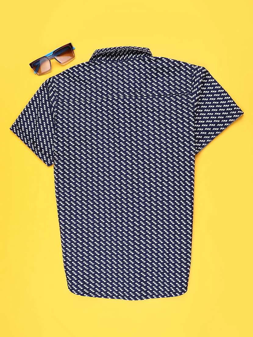 boys printed collared short sleeve shirt - 22161635 -  Standard Image - 1