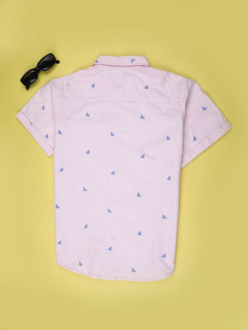 boys printed collared short sleeve shirt - 22161637 -  Standard Image - 1