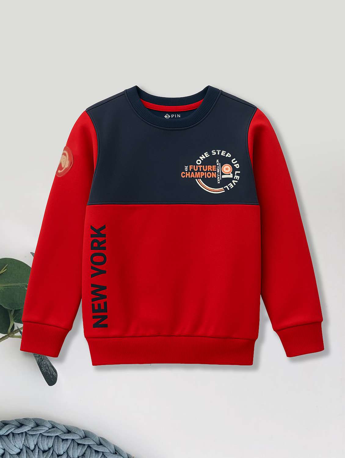 boys pack of 3 color blocked long sleeve sweatshirt - 22161787 -  Standard Image - 1