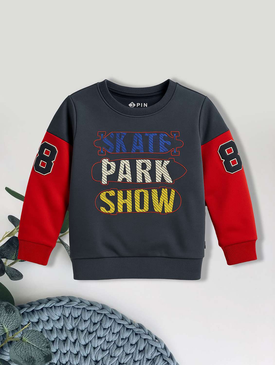 boys pack of 3 color blocked long sleeve sweatshirt - 22161788 -  Standard Image - 1