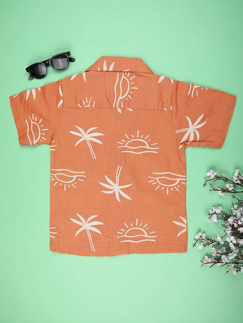 boys printed short sleeve casual shirt - 22161806 -  Standard Image - 1