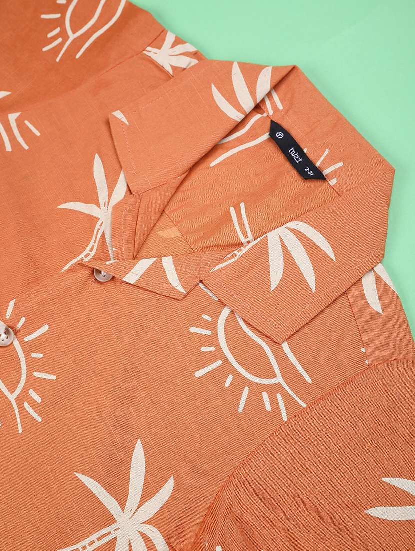 boys printed short sleeve casual shirt - 22161806 -  Standard Image - 4