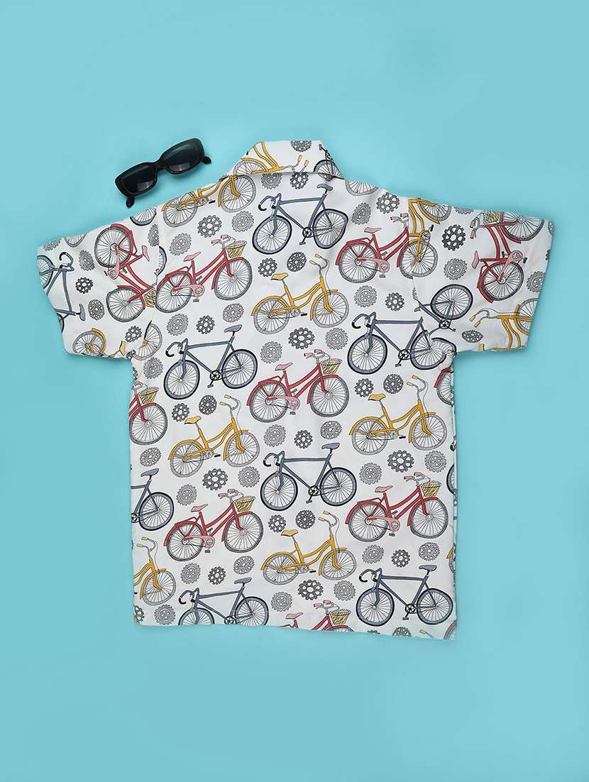 boys printed collared short sleeve shirt - 22161812 -  Standard Image - 1