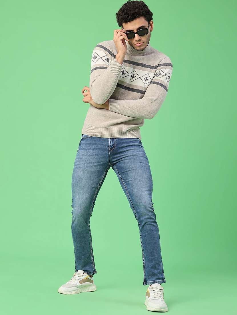 men self design long sleeve regular fit pullover  - 22161817 -  Standard Image - 4