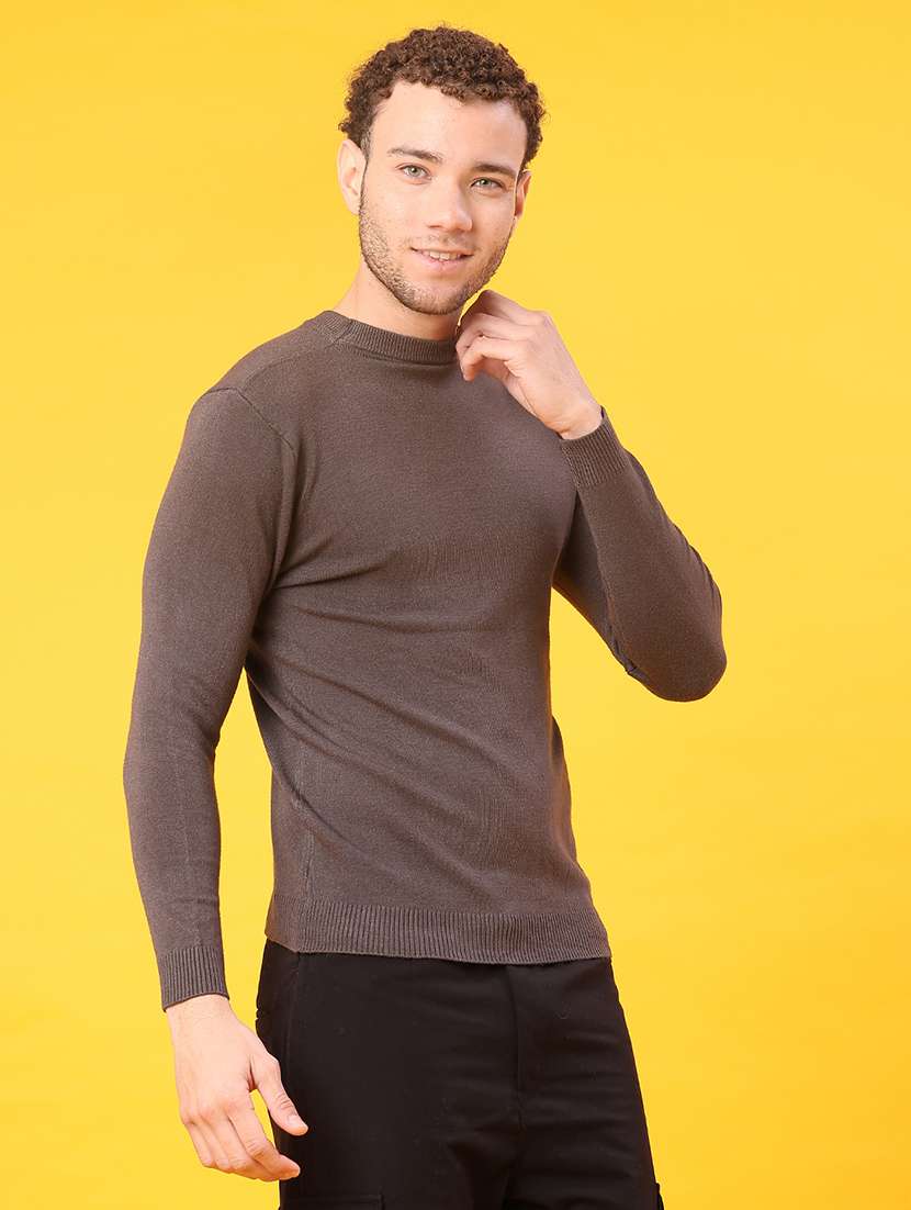 men solid long sleeve mock neck pullover - 22161819 -  Standard Image - 1