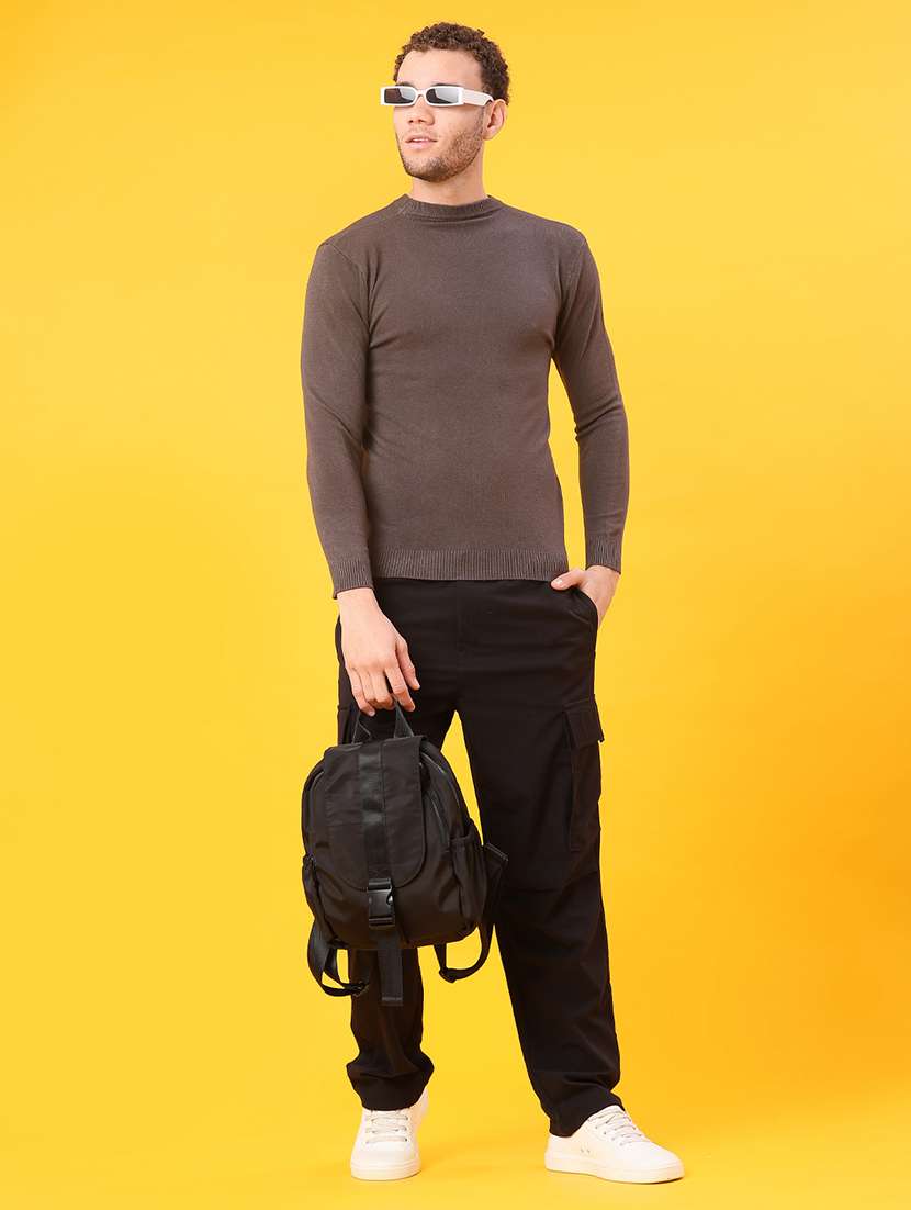 men solid long sleeve mock neck pullover - 22161819 -  Standard Image - 4