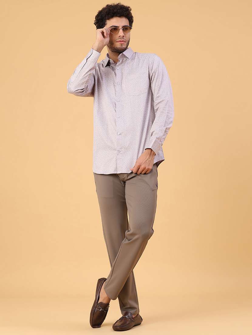 men printed long sleeve regular fit casual shirt - 22161847 -  Standard Image - 4