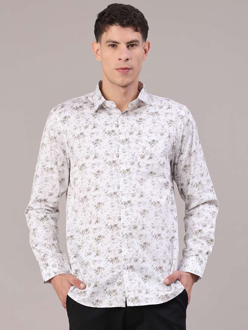 men printed long sleeve regular fit casual shirt - 22161849 -  Standard Image - 1